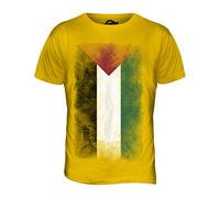 York Street Palestina Descolorido Bandera - Camiseta Hombre Camiseta Top - algodón, Color Caramelo, 100% algodón 100% Ringspun 100% Machine, Hombre, Extra Grande