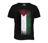 York Street Palestina Descolorido Bandera - Camiseta Hombre Camiseta Top - algodón, Regaliz Negro, 100% algodón 100% Ringspun 100% Machine, Hombre, Mediana