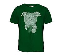 York Street Staffordshire Terrier Dibujo Camiseta Estampada para Hombre Camiseta Top - algodón, Vino Gum, 100% Machine 100% Ringspun 100% algodón, Hombre, Extra Grande