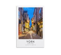 York Travel The Shambles England Color City - Lienzo decorativo para pared, impresión en lienzo, para sala de estar, dormitorio, baño, oficina, decoración del hogar, 40 x 60 cm