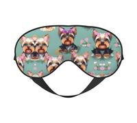 Yorkie - Antifaz floral para máxima comodidad para dormir, ajustable, transpirable y elegante, perfecto para sensibilidad a la luz, insomnio