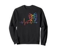 Yorkie arcoíris con latido del corazón y Paw Yorkshire Terrier Sudadera