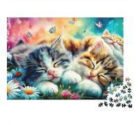 Yorkie en el País de los Sueños 1000 Piezas Rompecabezas para sColorful Kittens Divertido, y Estimulante para la Mente Rompecabezas para s Descubre el Puzzle