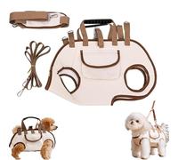 Yorkie gram Carrier, Pet Dog Carrier Backpack Adjustable, Dog Lift Harness for Hiking Camping for Small Medium Dogs Cats and Rabbits (Brown,Large)