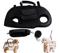 Yorkie gram Carrier, Pet Dog Carrier Backpack Adjustable, Dog Lift Harness for Hiking Camping for Small Medium Dogs Cats and Rabbits (Black,Large)