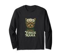 Yorkie Mama Yorkshire Terrier con Corona de Margarita Perro Floral Manga Larga