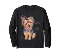 Yorkie Mom Cute Yorkshire Terrier Puppy Manga Larga
