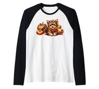 Yorkie Mom Graphic For Women Cute Halloween Dog Lover Camiseta Manga Raglan