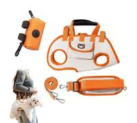 Yorkie - Transportador de hombro manos libres para perros pequeños, arnés ajustable de cuerpo completo para gatos, mochila transpirable para mascotas, correas de chaleco con bolsa pequeña para