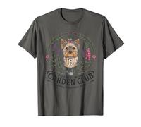 Yorkie Yorkshire Terrier Mom Garden Club Día de la Madre Floral Camiseta