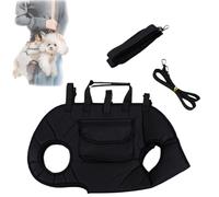 Yorkies gram Carrier, Dog Backpack Carrier for Small Dogs, Adjustable Shoulder Sling, with Traction Leash, Fits Most Dogs (Black,X-Large)