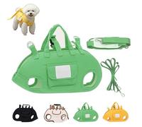 Yorkies gram Carrier, Hands-Free Shoulder Yorkie Carrier, Adjustable, Secure Design for Hiking, Travel with Small/Medium Pets (Green,Small)