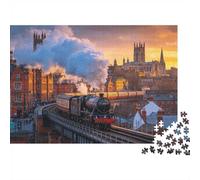 Yorkshire 1000 Piezas Puzzle Recycled Steam Locomotive Senior Puzzles Accesorios para Juegos de Fiesta Desarrolla la Inteligencia de Niños y Niñas Educational Fun 70x50cm/1000 Piezas