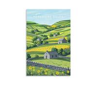 Yorkshire Dales National Park Travel Minimalista Citysape Wall Art Paintings Canvas Prints Poster Artwork for Living Bedroom Bathroom Office Home Decor 20x30inch (50x75cm)