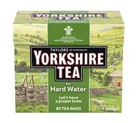 Yorkshire Tea para Agua Dura - Té Negro Inglés, Refrescante y Fuerte, para Zonas de Aguas Duras - Origen Responsable - 80 Bolsitas
