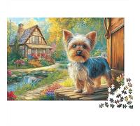 Yorkshire Terrier 300 Piece Dog Puzzle De Madera para Adolescentes & Adultos - Rompecabezas Relajante, Decoración Hogar & Diversión Desafiante (300pcs (40x28cm))