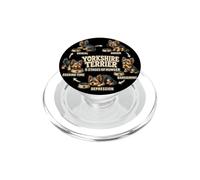 Yorkshire Terrier 5 etapas del Hambre Divertido Regalo para Amantes de los Perros PopSockets PopGrip para MagSafe