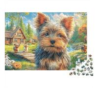 Yorkshire Terrier 500 Pieces Dog Puzzles para Adultos - Juguete Divertido, Juego Intelectual, Alivio del Estrés, Juego Educativo, Decoración Hogar, Premium & Duradero (500pcs (52x38cm))