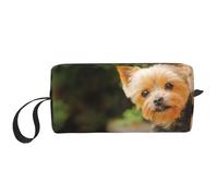 Yorkshire Terrier Bokeh Lindo Perros Pared Yorkie, Bolsa de Maquillaje Bolsa de cosméticos Bolsa de artículos de tocador de Viaje portátil Bolsa de Maquillaje