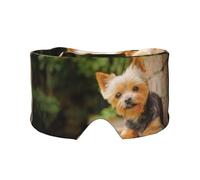 Yorkshire Terrier Bokeh Lindos Perros Pared,Máscara para ojos con bloqueo de luz y protección ocular completa para dormir, orejeras y ojos.