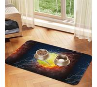 Yorkshire Terrier Bokeh Lindos Perros Pared,Tapete Impermeable para Comida de Mascotas, manteles Individuales para Comida y Agua para Perros y Gatos, tapetes de Cuero sintético para Comida.,40x60cm