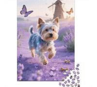 Yorkshire Terrier Cachorro Puzzle Adulte 1000 Pièces Éducatif Challenge Toy Artisanat Cadeau Famille Home Decor Pour Adultes Et Enfants À Partir De 14 ANS 1000pcs (75x50cm)