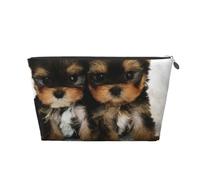 Yorkshire Terrier Cachorros Perros Lindos Gemelos Yorkie, Bolsa de artículos de tocador Bolsa de Maquillaje Bolsa de cosméticos Bolsa de artículos de tocador de Viaje portátil
