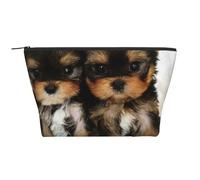 Yorkshire Terrier Cachorros Perros Lindos Gemelos Yorkie, Bolsa de artículos de tocador Bolsa de Maquillaje Bolsa de cosméticos Bolsa de artículos de tocador de Viaje portátil