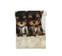 Yorkshire Terrier Cachorros Perros Lindos Gemelos Yorkie, Squeeze Top Wallet Bolsa de Almacenamiento para Mujer Monedero pequeño Bolsa de Cambio
