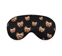 Yorkshire Terrier Cute Yorkie Dog Sleeping Blindfold Mask Cute Eye Shade Cover con correa ajustable para Mujeres Hombres Night