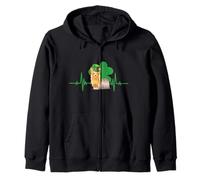 Yorkshire Terrier Dog Heartbeat Leprechaun St Patricks Day Sudadera con Capucha