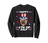 Yorkshire Terrier Dog Patriotic American 4th of July Dogs Sudadera