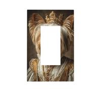 Yorkshire Terrier Dressed As The Queen - Placa de pared para interruptor de luz, cubierta de placa frontal, 1 banda, decoración de receptáculo para el hogar, cocina, habitación, baño