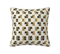 Yorkshire Terrier - Funda de almohada con cremallera oculta, funda de cojín de poliéster, impresión de doble cara, funda de almohada decorativa