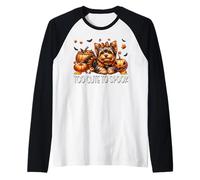 Yorkshire Terrier Graphic For Women Girls Too Cute To Spook Camiseta Manga Raglan