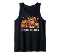 Yorkshire Terrier Graphic For Women Girls Too Cute To Spook Camiseta sin Mangas