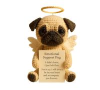 Yorkshire Terrier Memorial Crochet - Muñeca de apoyo emocional hecha a mano con flor de corazón | Regalo de punto positivo para apreciación de la pérdida de mascotas (perro)