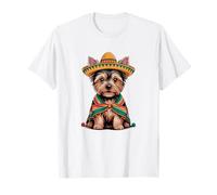 Yorkshire Terrier Mexican Sombrero Mexico Cinco De Mayo Perro Camiseta