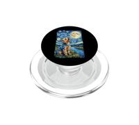 Yorkshire Terrier Noche Estrellada Aullido PopSockets PopGrip para MagSafe
