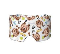 Yorkshire Terrier, perro sonriente,Máscara para ojos con bloqueo de luz y protección ocular completa para dormir, orejeras y ojos.