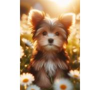 Yorkshire Terrier Puppy face Notebook - Large 6 x 9 inches - 127 Pages