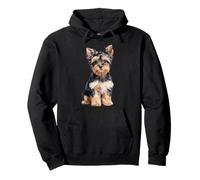 Yorkshire Terrier Puppy Sketch Dibujo Arte Perro Amante Sudadera con Capucha
