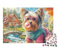 Yorkshire Terrier Puzle 1000 Piezas - Reto para Mentes Inquietas, Encaje Preciso, Decoración, 38x26cm/1000pcs