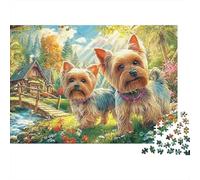 Yorkshire Terrier Puzle 1000 Piezas - Reto para Mentes Inquietas, Encaje Preciso, Decoración, 52x38cm/1000pcs