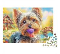 Yorkshire Terrier Puzle 1000 Piezas - Reto para Mentes Inquietas, Encaje Preciso, Decoración, 52x38cm/1000pcs