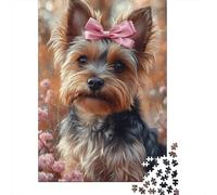 Yorkshire Terrier Puzzle Imposible,desafío for Adults Juego EduGatoivo 1000 Piezas Obra De Arte De Juego De para Adultos Y Niños A Partir De 12 Años 1000pcs (75x50cm)