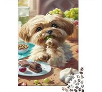Yorkshire Terrier Puzzle Imposible,desafío for Adults Lindo Cachorro Juego Educativo 1000 Piezas Obra De Arte De Juego De para Adultos Y Niños Mayores De 12 Años 1000pcs (75x50cm)