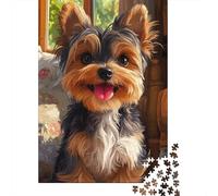 Yorkshire Terrier Puzzle Imposible,desafío para Adultos Juego EduGatoivo 1000 Piezas Obra De Arte De Juego De para Adultos Y Niños 1000pcs (75x50cm)