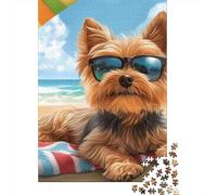 Yorkshire Terrier Puzzle Imposible,desafío para Adultos Juego EduGatoivo 1000 Piezas Obra De Arte De Juego De para Adultos Y Niños 1000pcs (75x50cm)