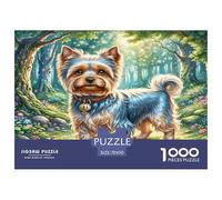 Yorkshire Terrier Puzzles 1000 Piezas para Adultos Puzzle Juego for The Whole para Mujeres, Regalos para Hombres Cartón 100% Reciclado Decoración del Hogar 70x50cm/1000pcs